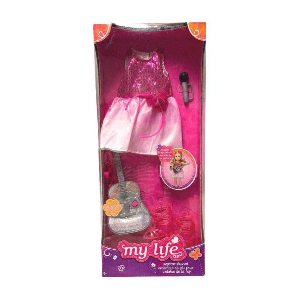 My Life Pop Star Doll Clothing For 18 inch‎ Doll Guitar Plays Music New